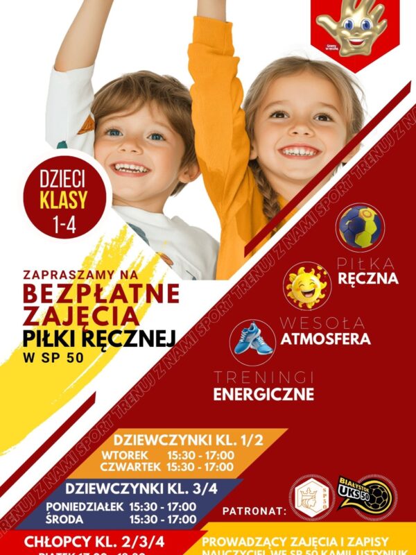 UKS50 Białystok - na stronę szkoły Gramy w ręczną